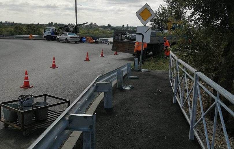 Ремонт моста Победы в Ершове