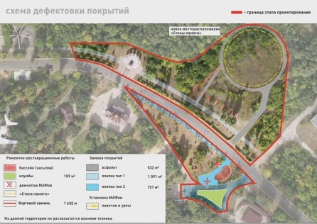 Схема реставрации Парка Победы