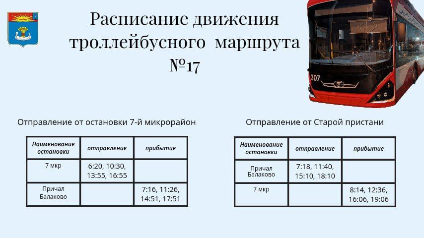 Расписание Адмирала в Балакове