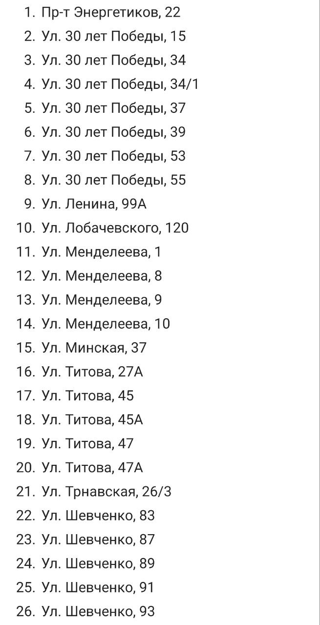 Балаково дворы 3-й этап дополнительные адреса