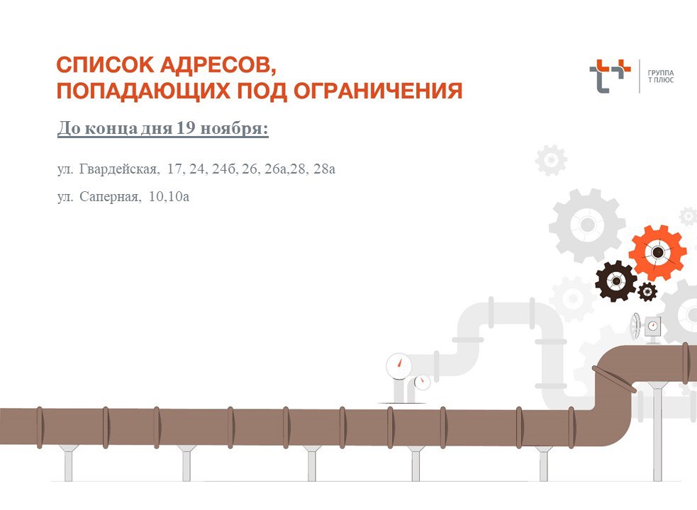 Отключение отопления 19 ноября