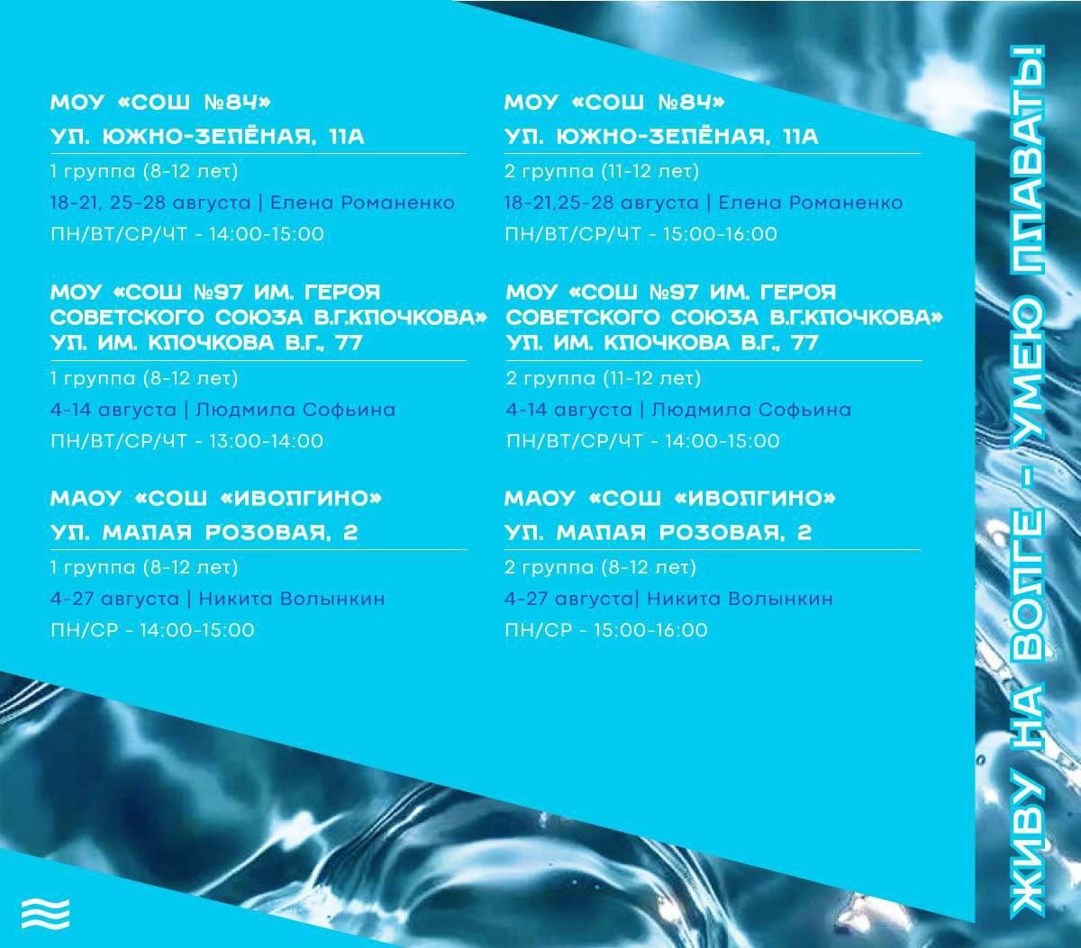 занятия по плаванию (3 этап)