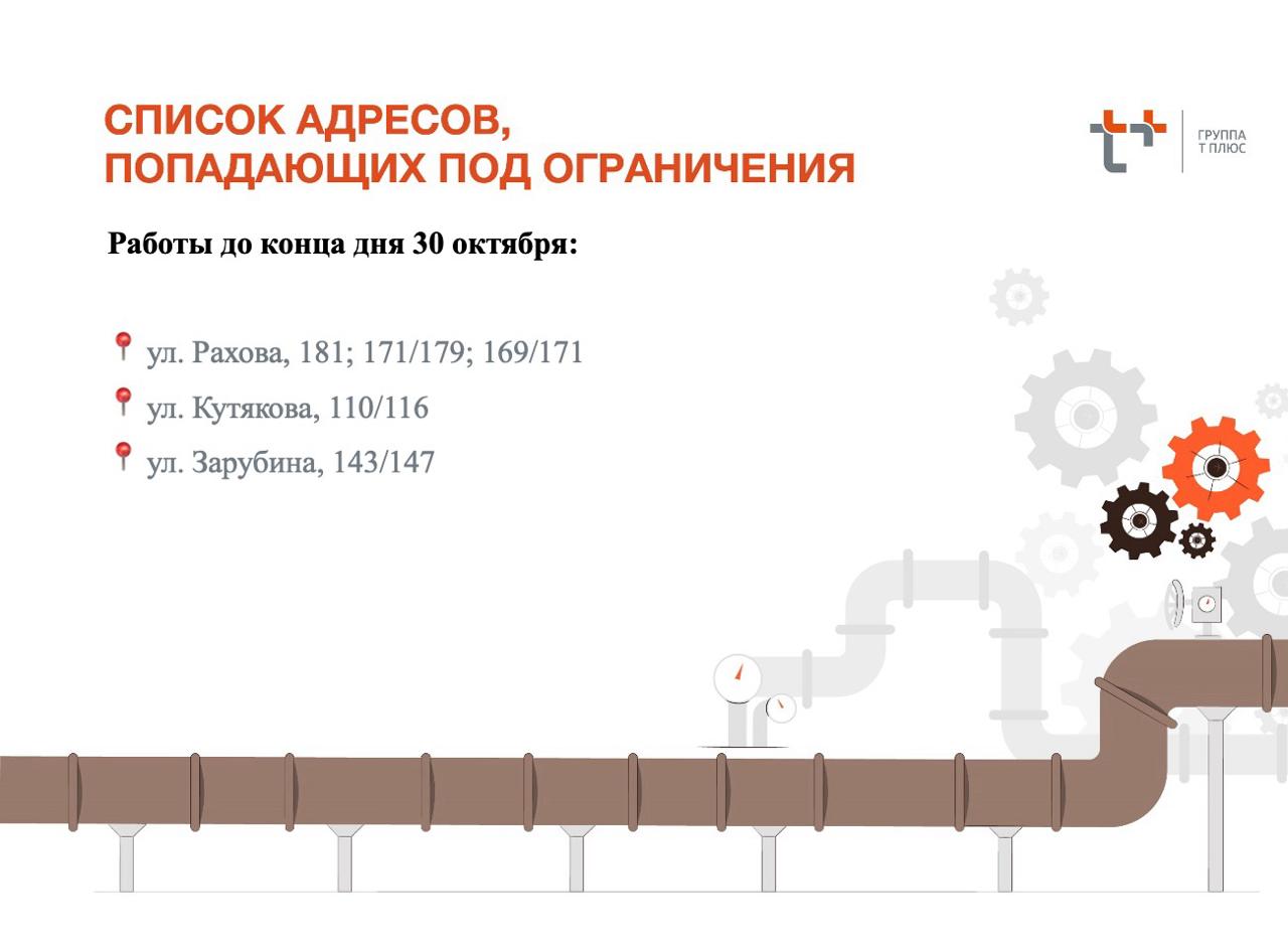 Отключение отопления 30 октября 