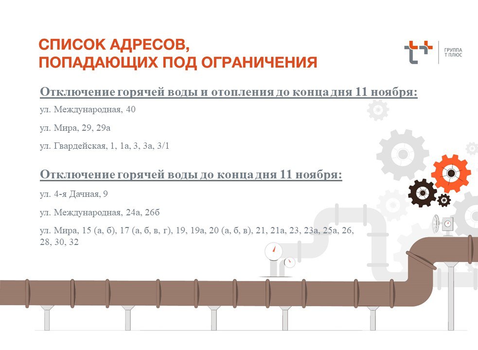 отключение отопления 11.11