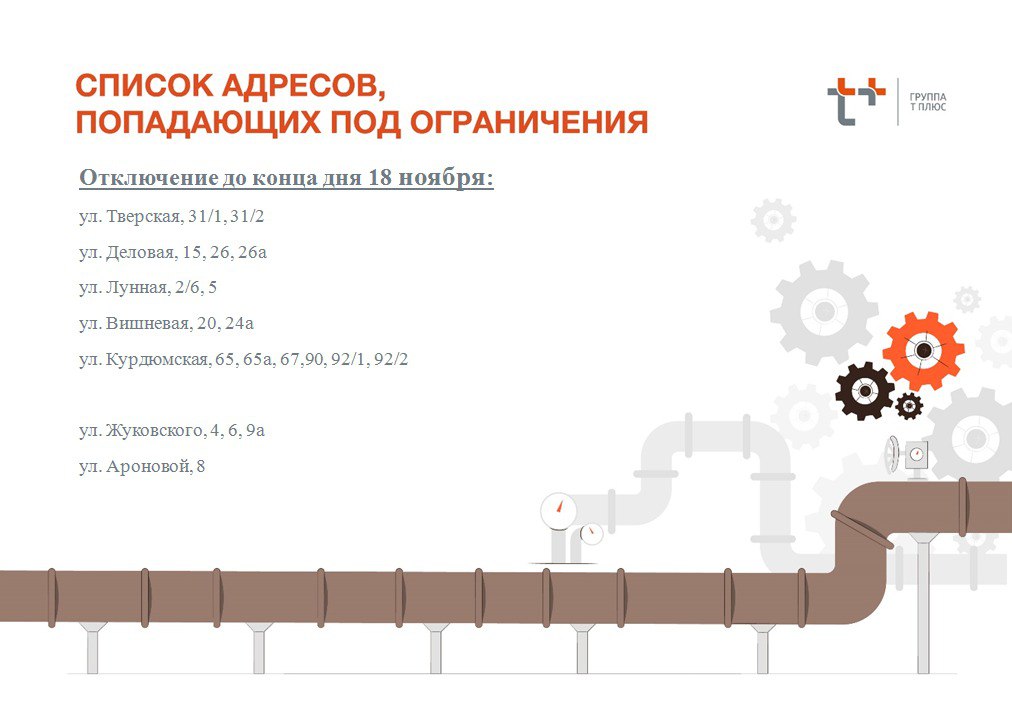 Отключение отопления 18.11