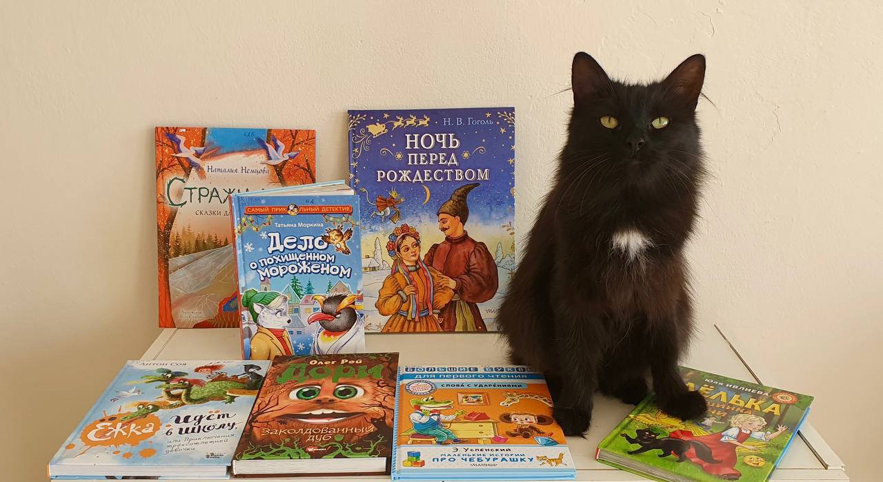Кошка Анфиса рекомендует книги 
