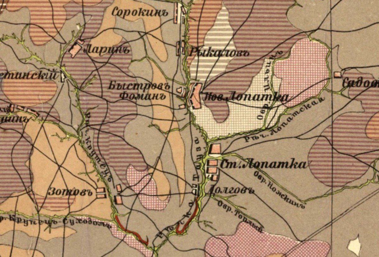 Старинная карта Петровского района 