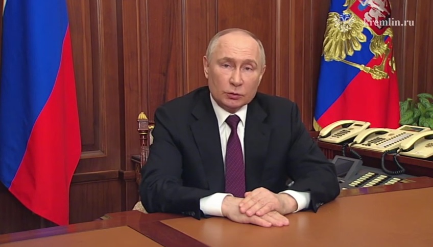 Владимир Путин выступил с обращением по итогам выборов президента России