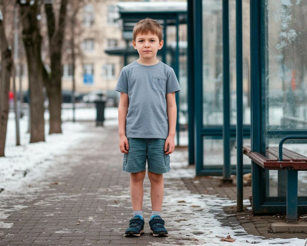 На остановке в Саратове обнаружили 7-летнего мальчика в летней одежде