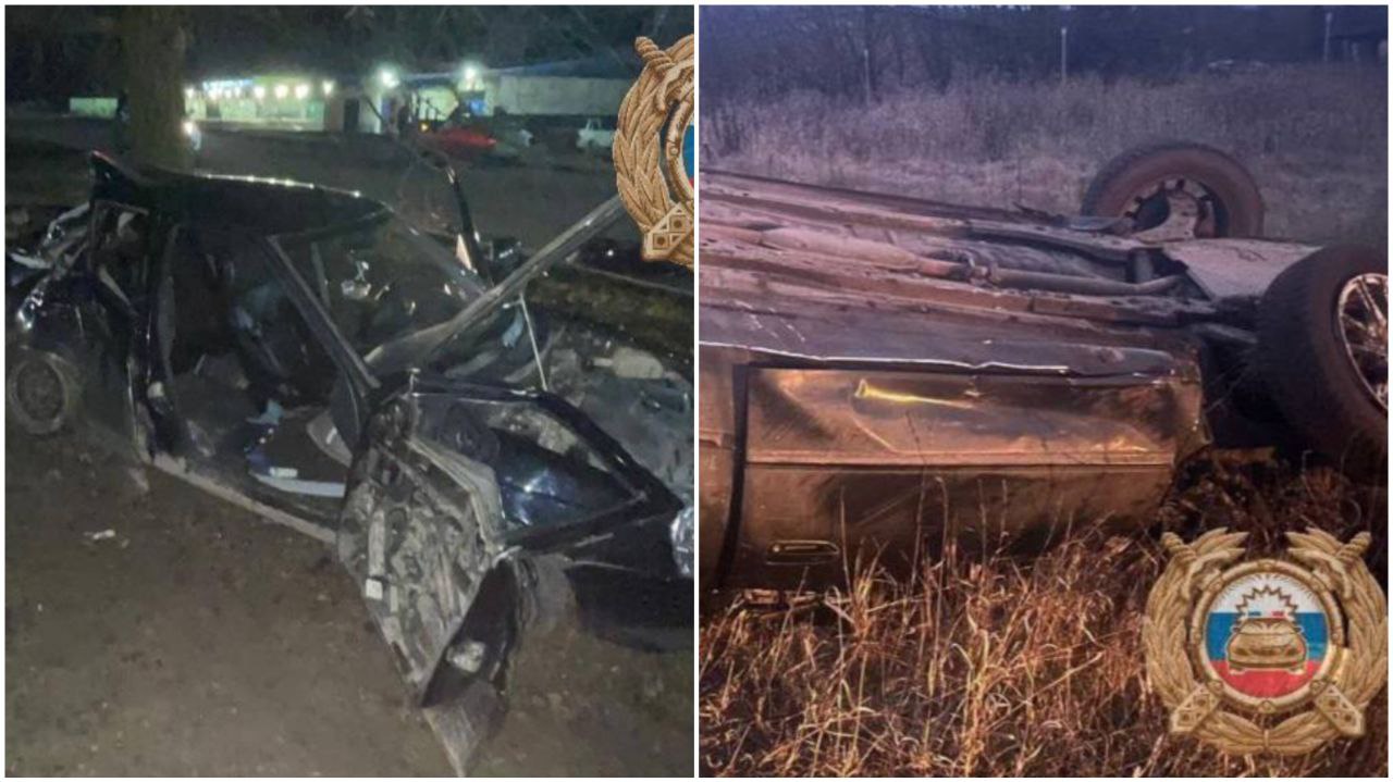 На саратовских дорогах две машины протаранили столбы, есть пострадавшие