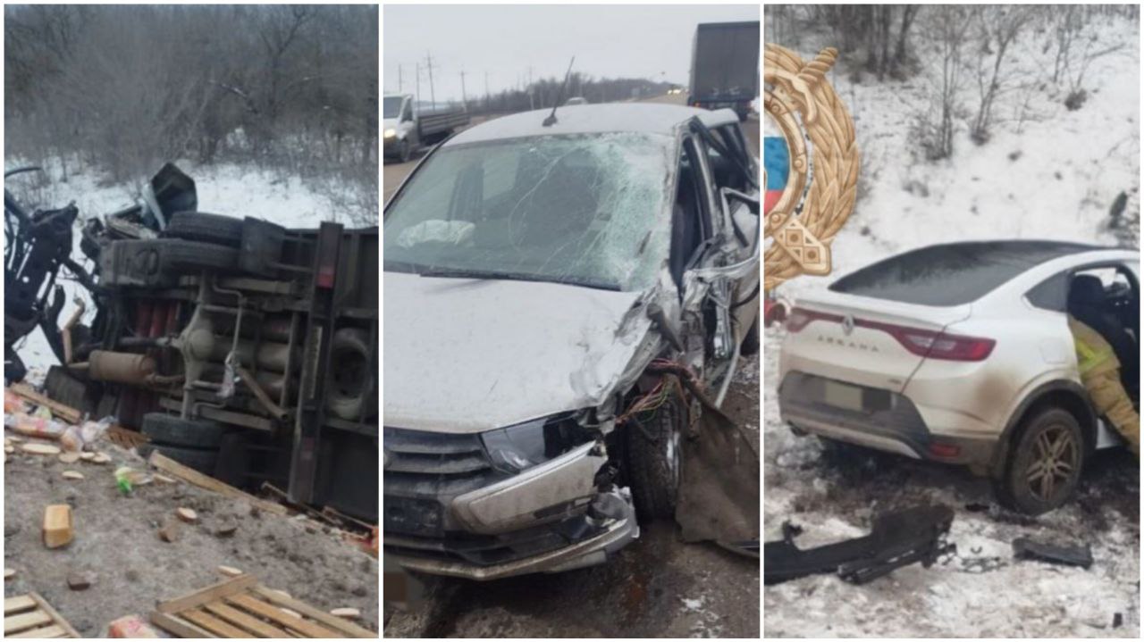 Трое человек разбились в массовом ДТП под Марксом