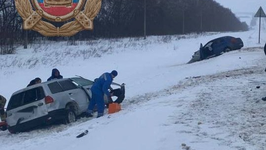 В Саратовской области столкнулись две иномарки: погибла молодая жещина и двое детей пострадали